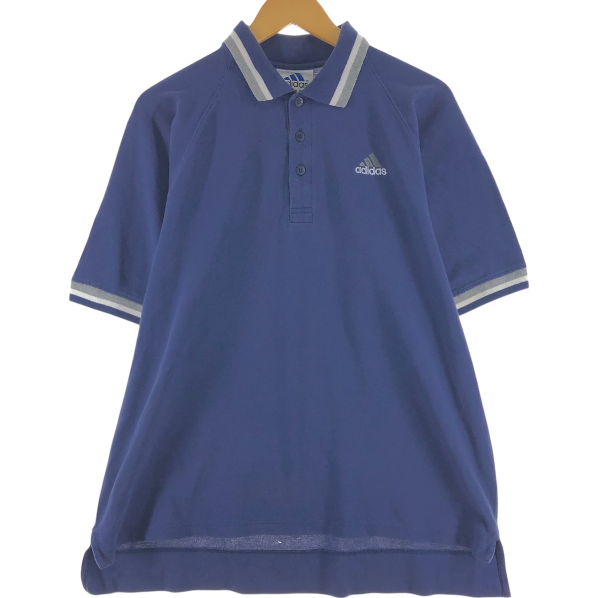 古着 90年代 アディダス adidas ワンポイント 半袖 ポロシャツ ラオス製 メンズL相当 ヴィンテージ/eaa546018