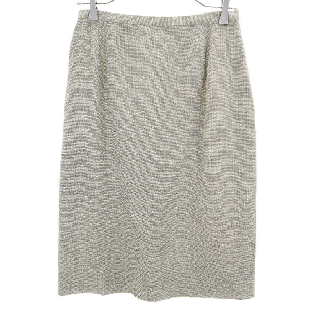 Burberrys バーバリーズ 90s 三陽商会 リネンブレンド オールド ミディ丈 タイトスカート 40 グレー