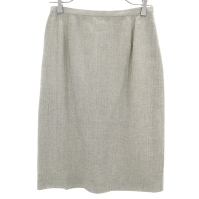 Burberrys バーバリーズ 90s 三陽商会 リネンブレンド オールド ミディ丈 タイトスカート 40 グレー