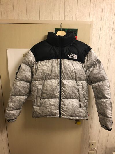 Supreme x The North Face Nuptse Jacket "White Paper Print"