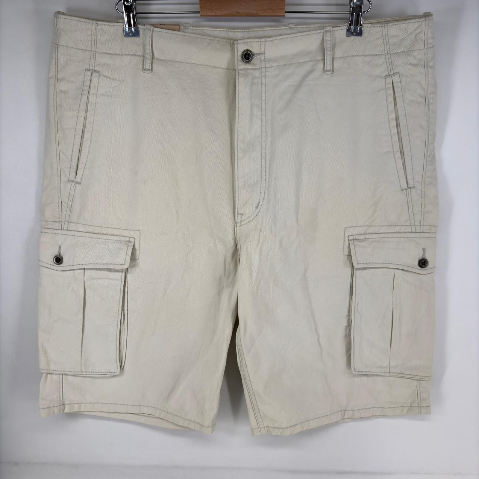 古着 デッドストック リーバイス Levi's パンツ タグ付 チノ カーゴ ジッパーフライ ハーフ ショート w40  ホワイト系 メンズ