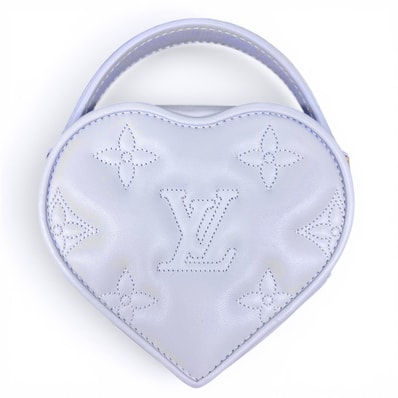 LOUIS VUITTON 希少 極美品 ルイヴィトン ポップマイハート ポーチ バブルグラム ライラック 2way ハンドバッグ チェーンショルダーバッグ M82041 レザー RFID確認済 パープル LV Aランク 中古 鑑定済