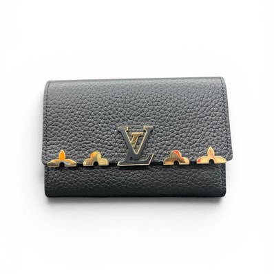 Louis Vuitton Capucines Compact Wallet Taurillon Leather "Noir"