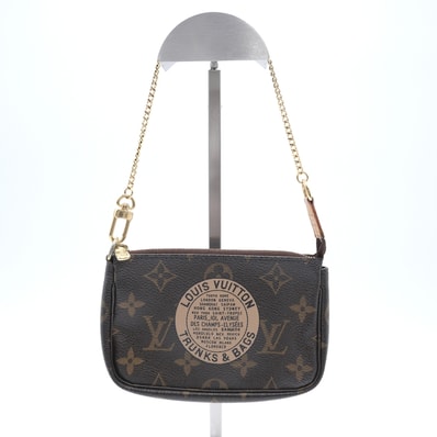 LOUIS VUITTON(ルイ・ヴィトン)ミニ・ポシェット・アクセソワール T&B モノグラム ヴィンテージ ポーチ チェーンバッグ ブラウン ゴールド金具 FL2007【中古】