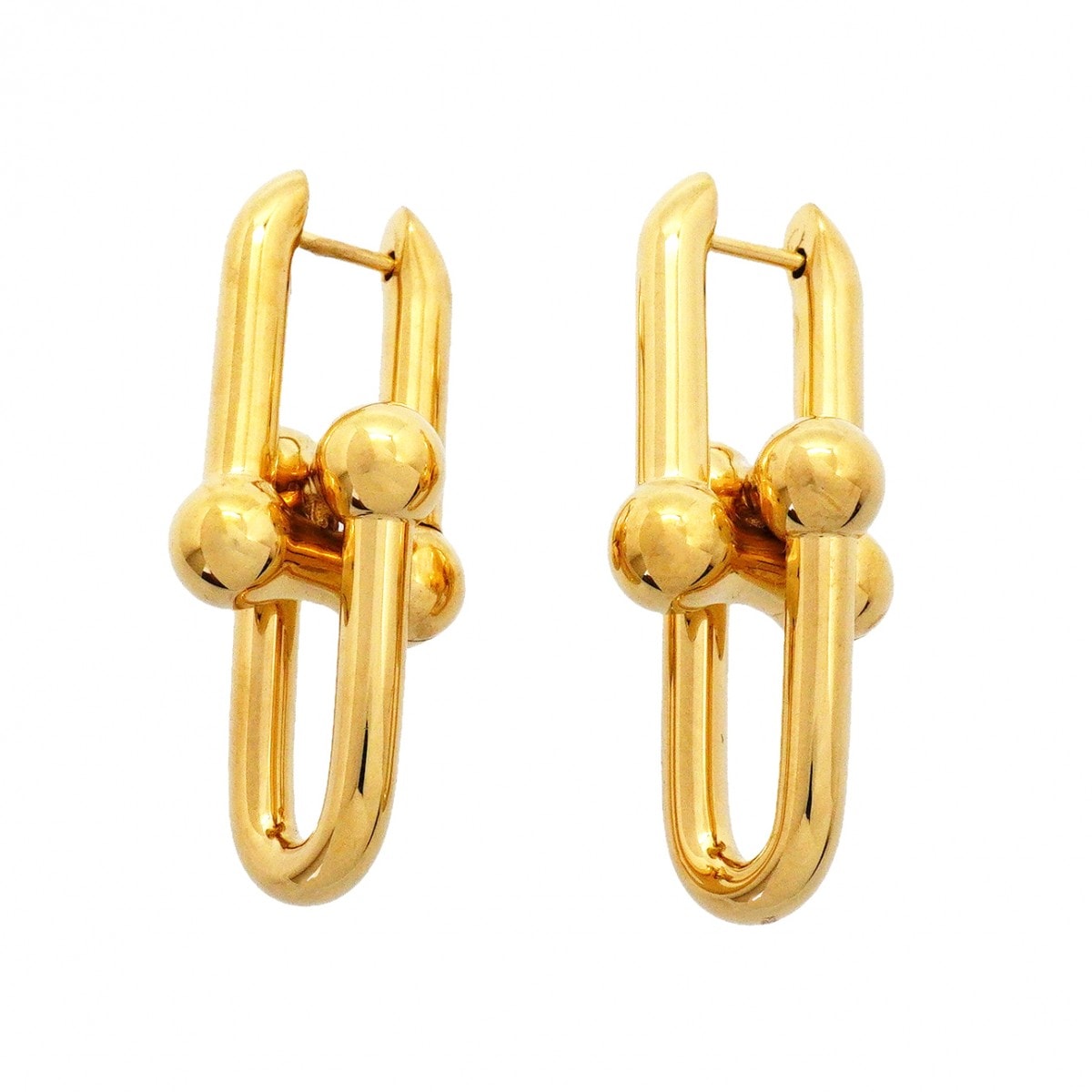 ★最終価格★SALE【6jgb0147】ティファニー ピアス ハードウェア/ラージリンク K18YG イエローゴールド【中古】レディース