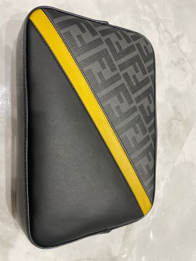 FENDI Shoulder Bag "Black/Gray/Yellow"