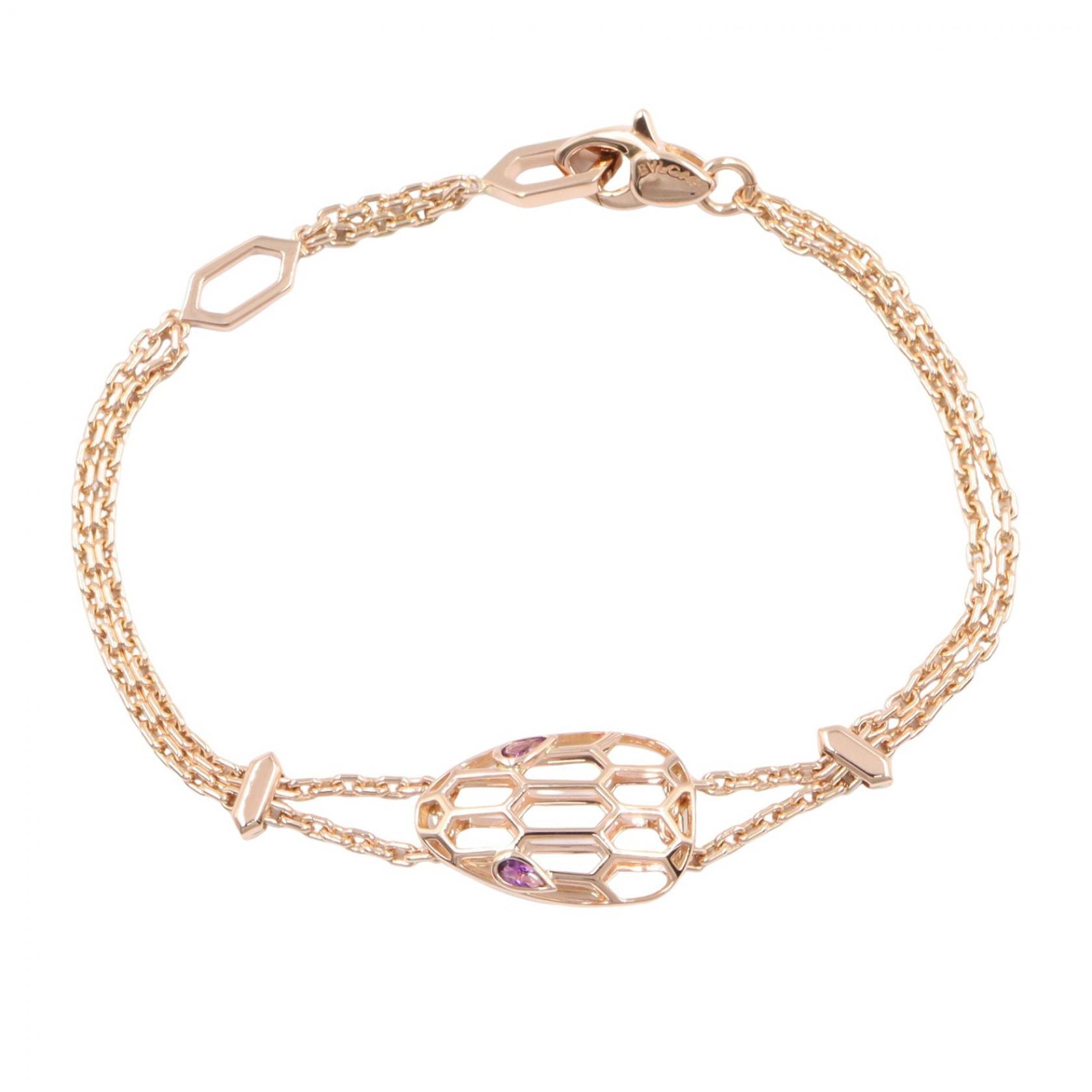 ブルガリ BVLGARI セルペンティ アメジスト ブレスレット ブレスレット アクセサリー K18PG(ピンクゴールド) アメジスト レディース ゴールド系 / パープル系 【中古】