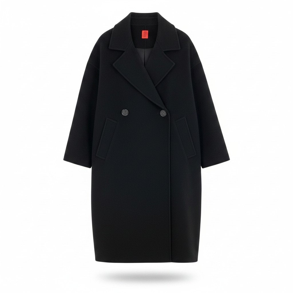 ISSEY MIYAKE イッセイミヤケ イッセイミヤケ ハート ダブルブレスト ロングコート ブラック ウール その他アウター A3-00352 【中古】