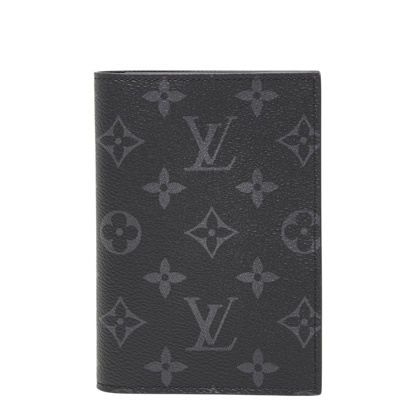 ルイ ヴィトン モノグラム エクリプス クーヴェルテュール パスポールNM パスポートケース M64501 ブラック PVC メンズ LOUIS VUITTON 【中古】