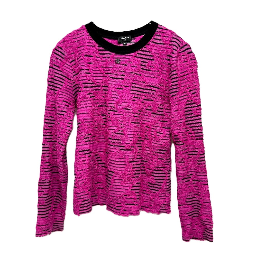 シャネル CHANEL コットン & ミックス ファイバー P77487 24AW アパレル 長袖シャツ ビスコース ピンク