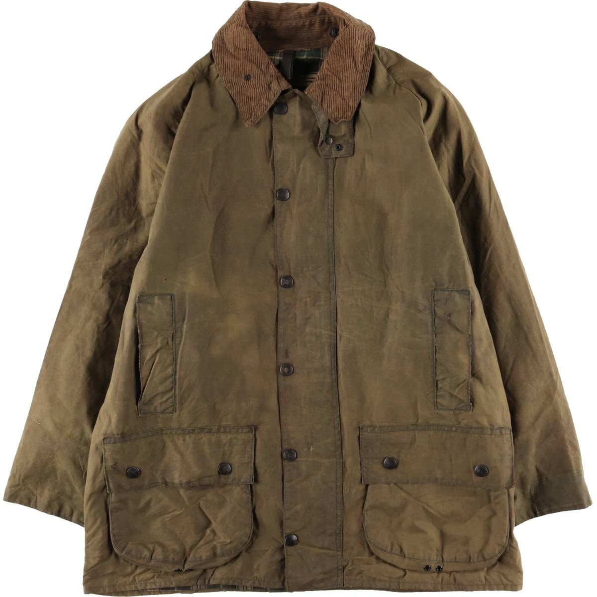 古着 80年代 バブアー Barbour BEAUFORT ビューフォート 2ワラント オイルド ハンティングジャケット 英国製 メンズL相当 ヴィンテージ/eaa615078