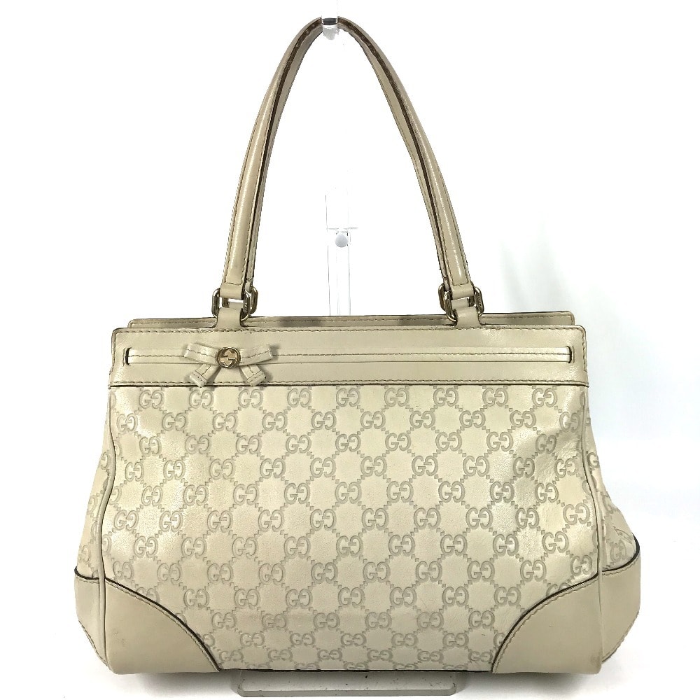 グッチ GUCCI GG ロゴ グッチシマ 257063  カバン トートバッグ 肩掛け ショルダーバッグ ハンドバッグ シマレザー アイボリー