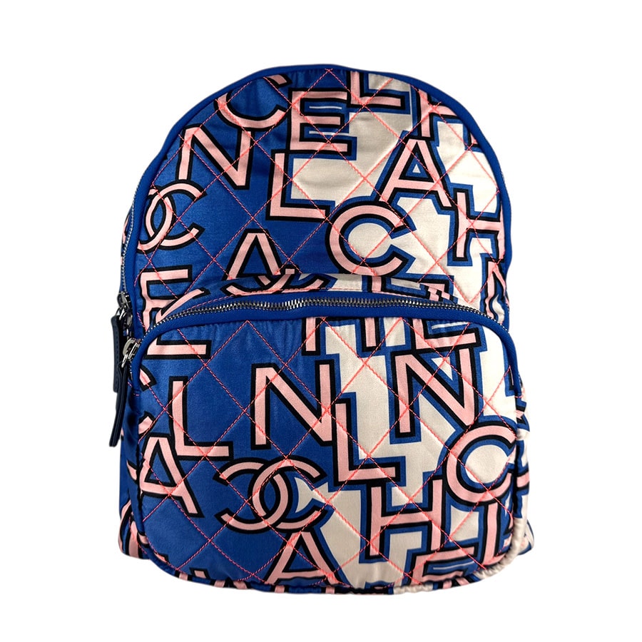 シャネル CHANEL リュック サテン ブルー系 レディース【中古】 z7730