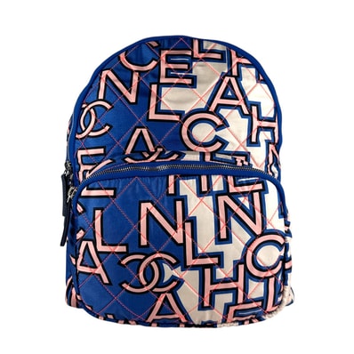 シャネル CHANEL リュック サテン ブルー系 レディース【中古】 z7730