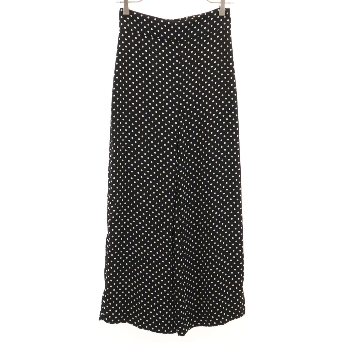ZARA WOMAN ザラウーマン ドット柄 スラックスパンツ XS ブラック 水玉