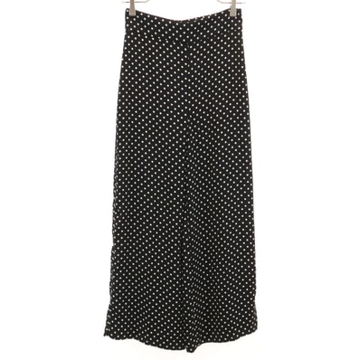 ZARA WOMAN ザラウーマン ドット柄 スラックスパンツ XS ブラック 水玉