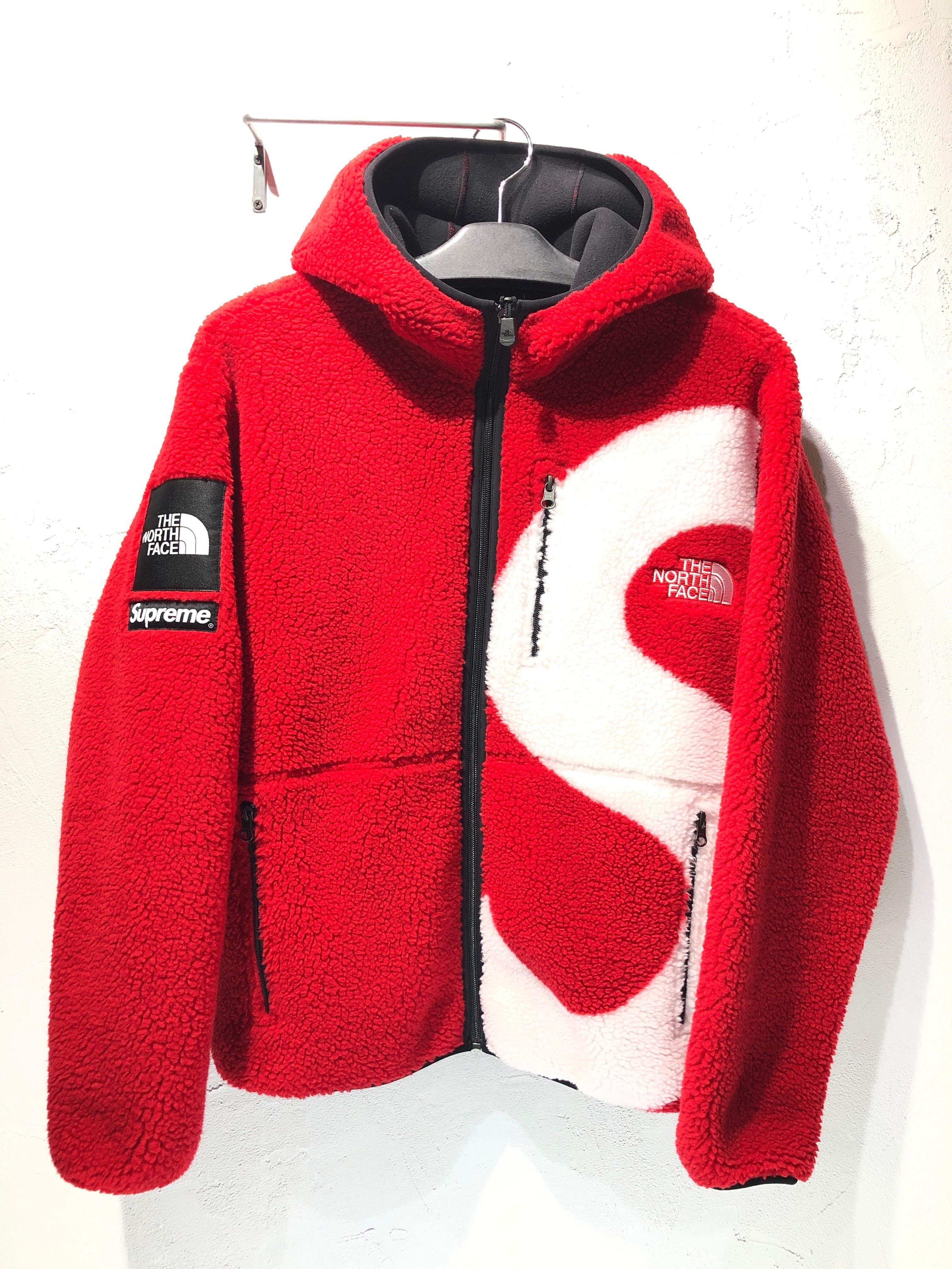 Supreme x The North Face S Logo Hooded Fleece Jacket "Red"