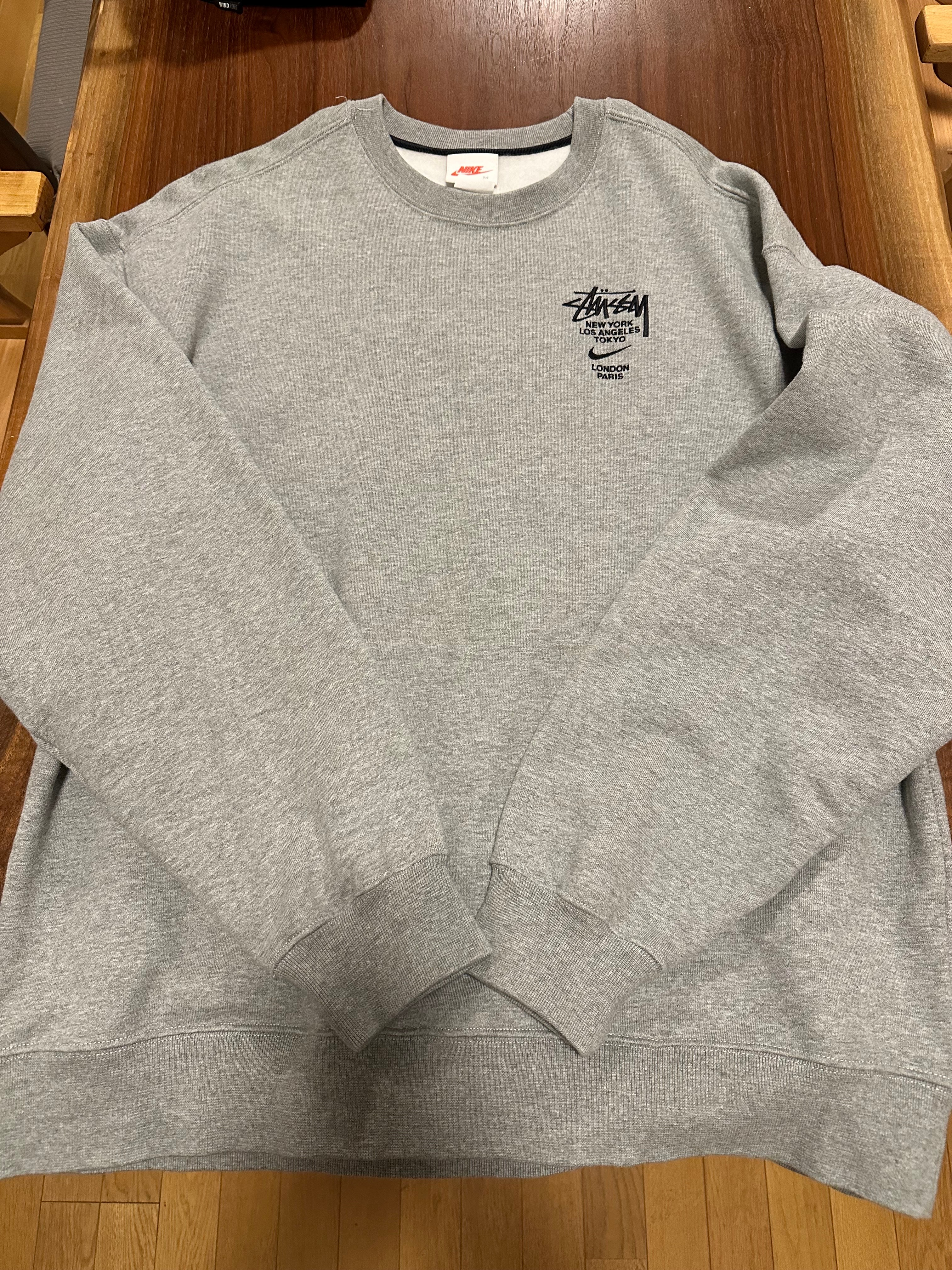 Nike x Stussy International Crewneck Sweatshirt (US Size) "Grey" DC4198-050