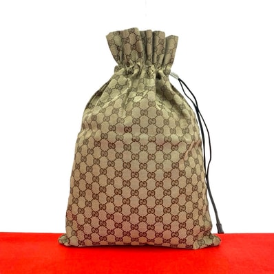 GUCCI グッチ キャンバス レザー ハンドバッグ ブラウン
78024