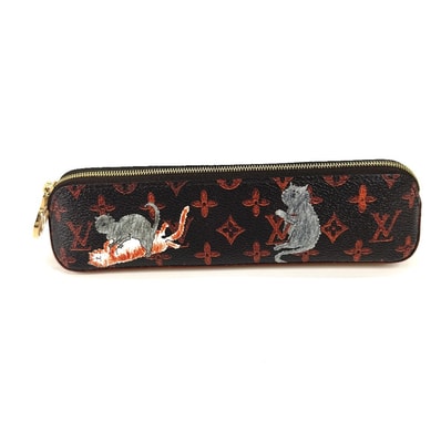 ルイヴィトン LOUIS VUITTON トゥルース・エリザベット GI0357 モノグラムキャットグラム 猫 筆箱 ステーショナリー ペンケース モノグラムキャンバス ブラウン