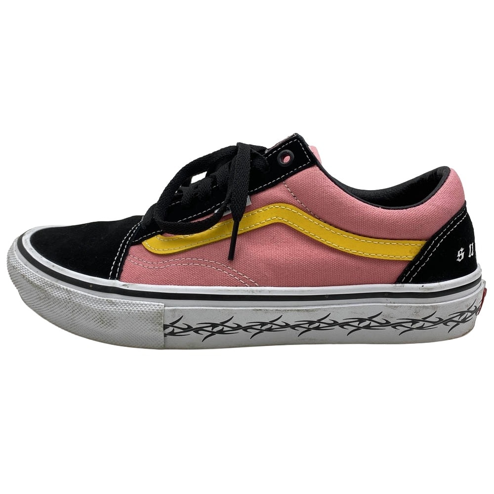 Supreme シュプリーム スニーカー 21AW 500714 × VANS バンズ OLD SKOOL オールドスクール ローカットスニーカー ブラック系 ピンク系 27cm【中古】