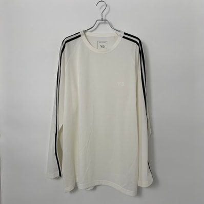 Y-3 Long Sleeve Tee 3-Stripes "Core White"
