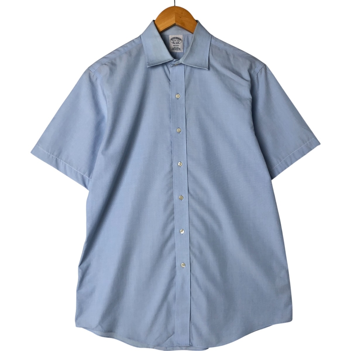 古着 ブルックスブラザーズ Brooks Brothers Est.1818 REGENT ワイドカラー 半袖 コットンシャツ メンズM相当/eaa552730