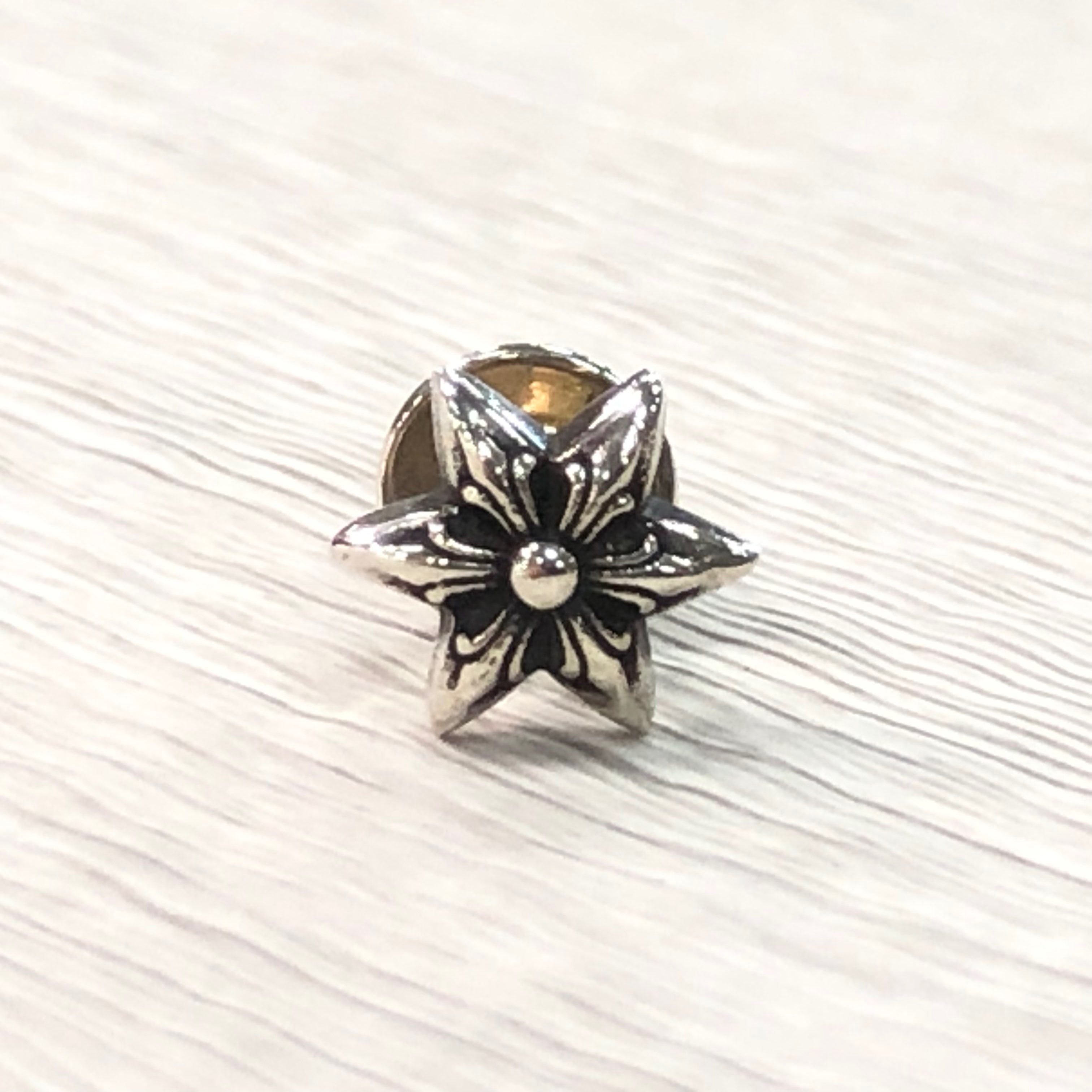 Chrome Hearts Tiny Star Drop Earrings "Silver"