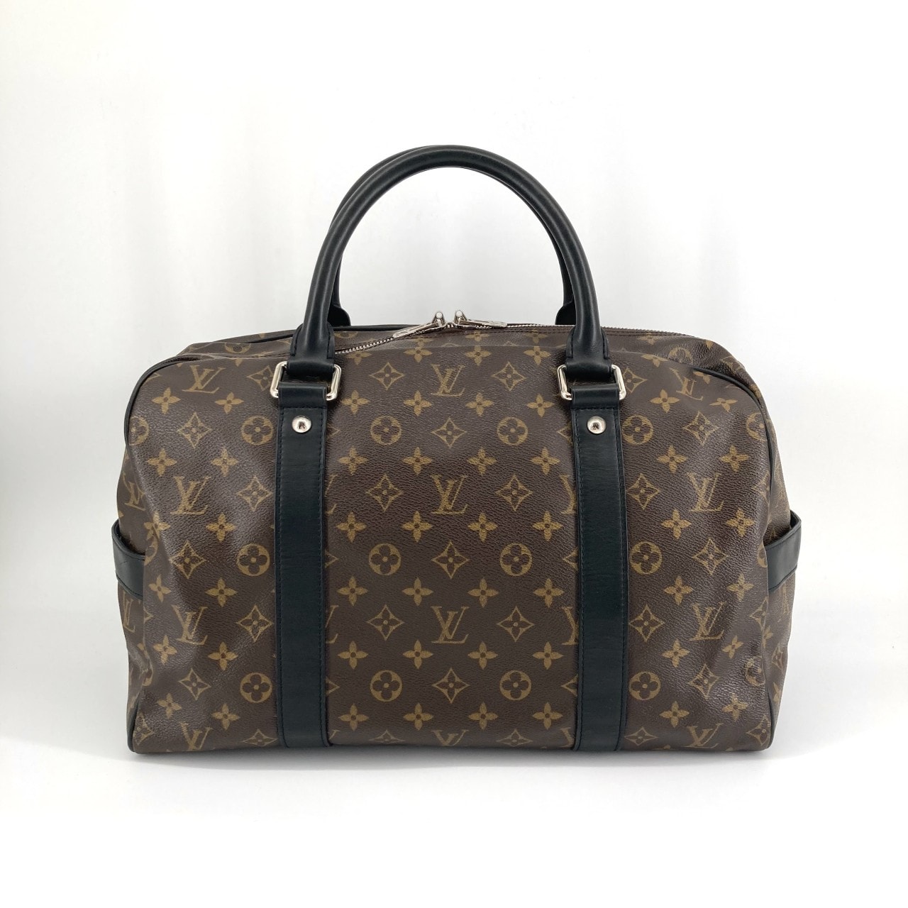 LOUIS VUITTON(ルイ・ヴィトン) ×2006 FIFA ドイツW杯限定 キャリーオール モノグラムマカーサー レザー ボストンバッグ ブラウン×ブラック