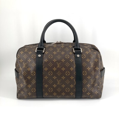 LOUIS VUITTON(ルイ・ヴィトン) ×2006 FIFA ドイツW杯限定 キャリーオール モノグラムマカーサー レザー ボストンバッグ ブラウン×ブラック