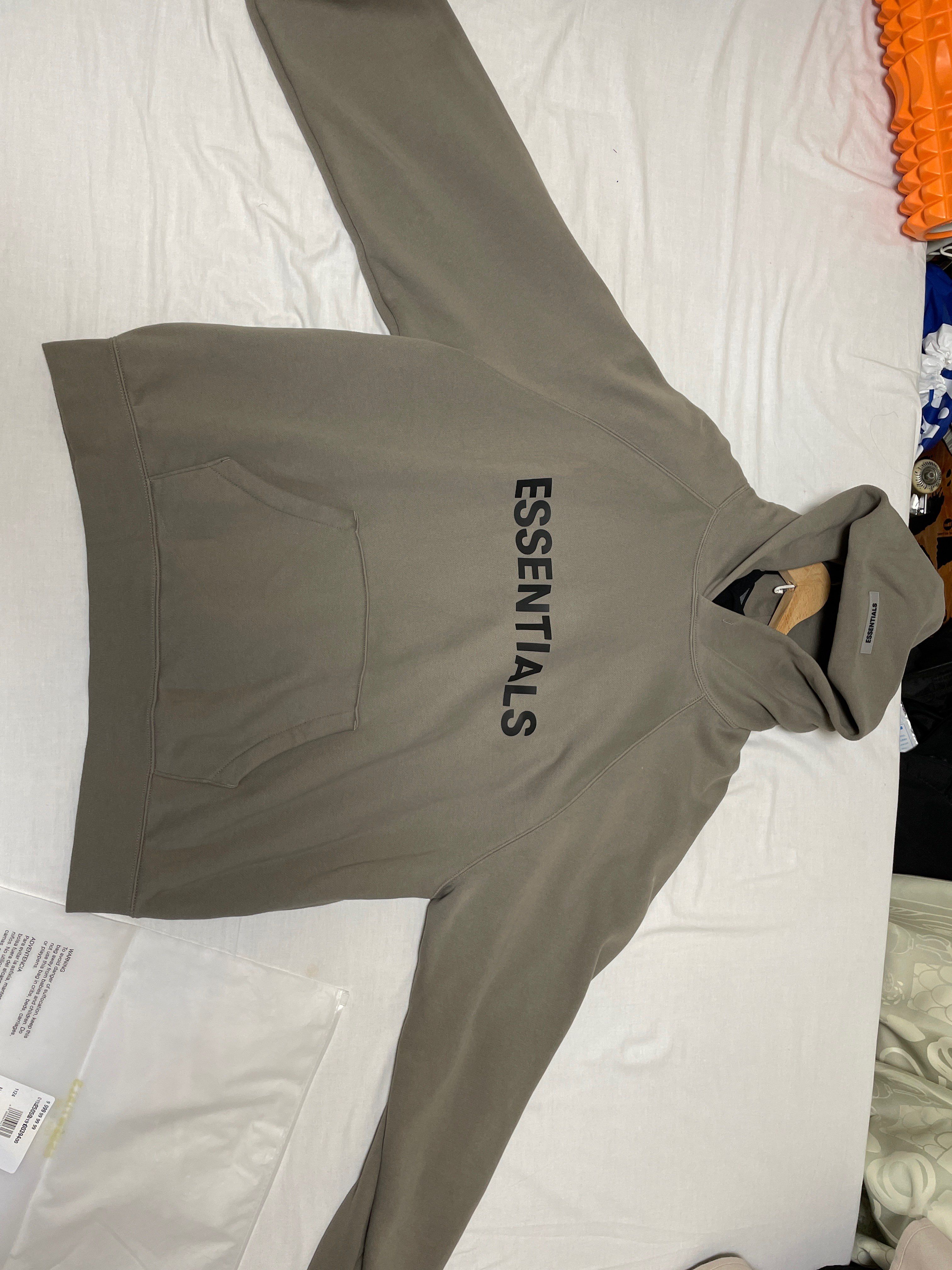 FEAR OF GOD ESSENTIALS 3D Silicon Applique Pullover Hoodie "Charcoal"