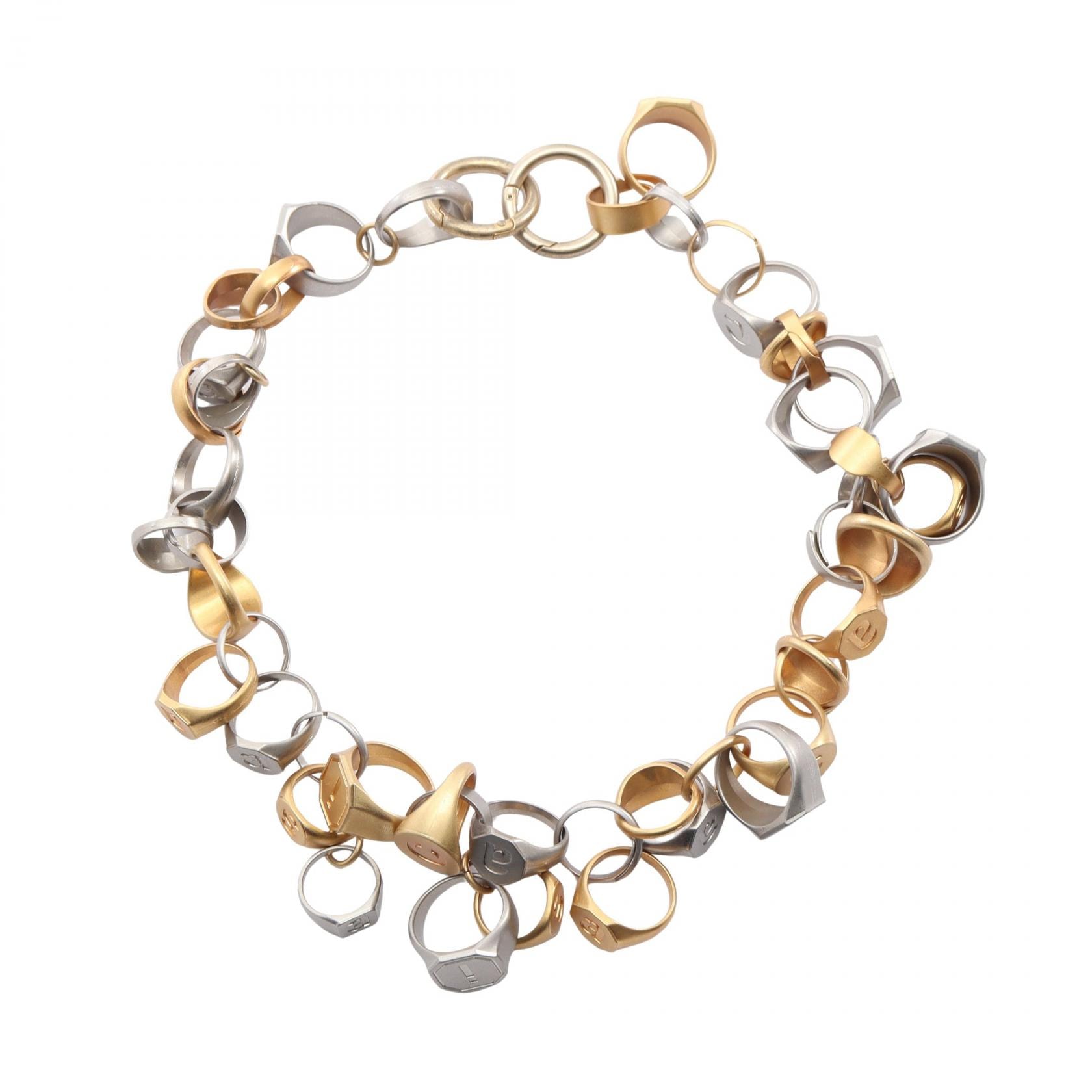 サカイ Sacai RING CHAIN NECLACE ネックレス ジュエリー GP(ゴールドメッキ) メッキ メンズ レディース シルバー系 / ゴールド系 【中古】