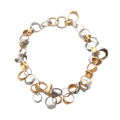 サカイ Sacai RING CHAIN NECLACE ネックレス ジュエリー GP(ゴールドメッキ) メッキ メンズ レディース シルバー系 / ゴールド系 【中古】