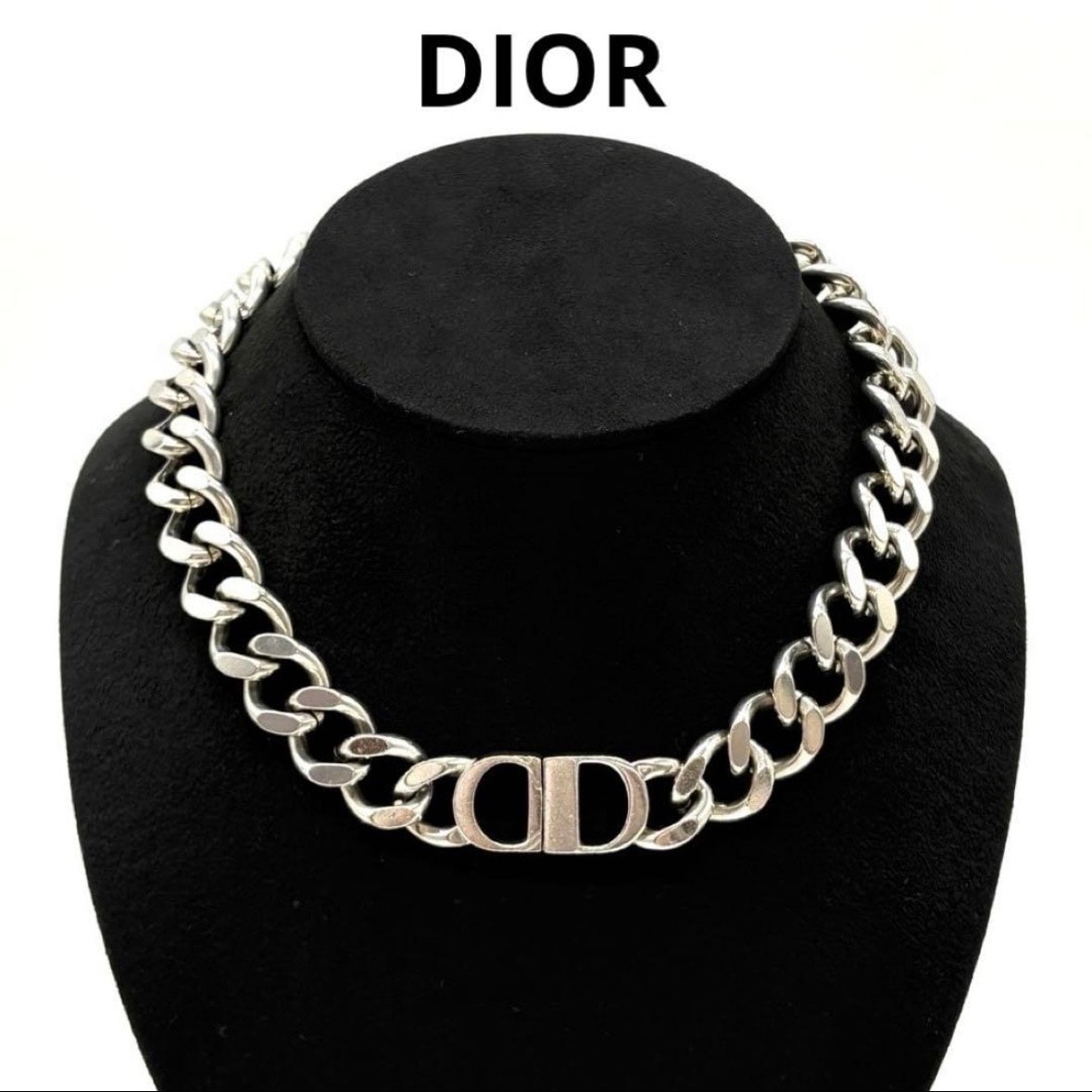 ディオール CD ICON チェーンネックレス シルバー 喜平 美品 正規品 DIOR ネックレス ブランド  チェーンリンク人気