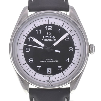 値下 オメガ OMEGA 522.32.40.20.01.003 シーマスター オリンピック オフィシャルタイムキーパー メンズ 美品 箱・保証書付 C#142080