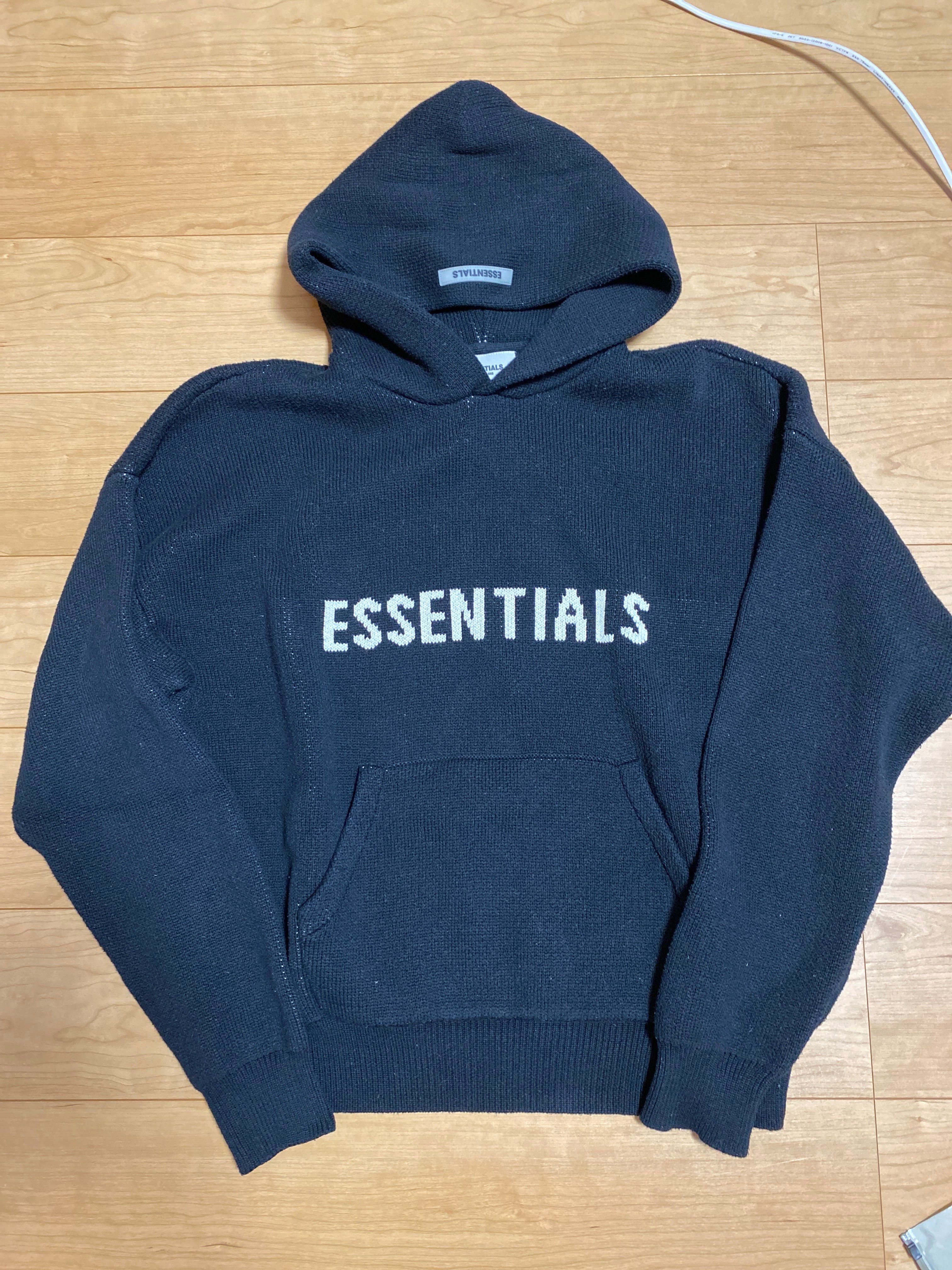 FEAR OF GOD ESSENTIALS Knit Hoodie "Black"