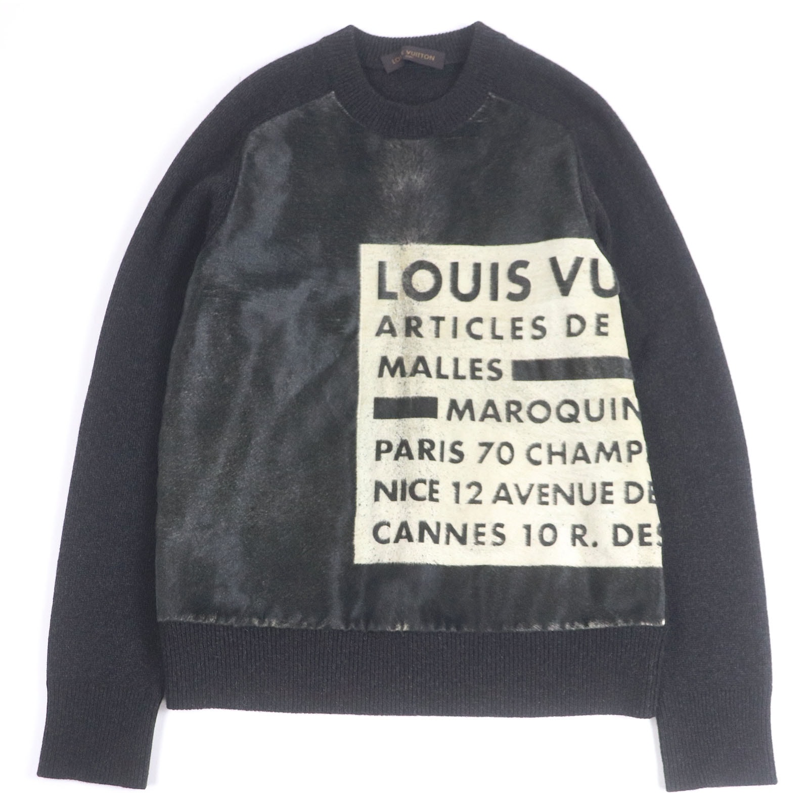 美品 ルイヴィトン セーター ダークブラウン メンズ L HAN96WF94