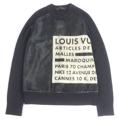 美品 ルイヴィトン セーター ダークブラウン メンズ L HAN96WF94