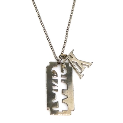 ルイ ヴィトン LOUIS VUITTON ネックレス コリエ・チャーム・フォー・ジェントルメン メタル シルバー メンズ【中古】 h31872a