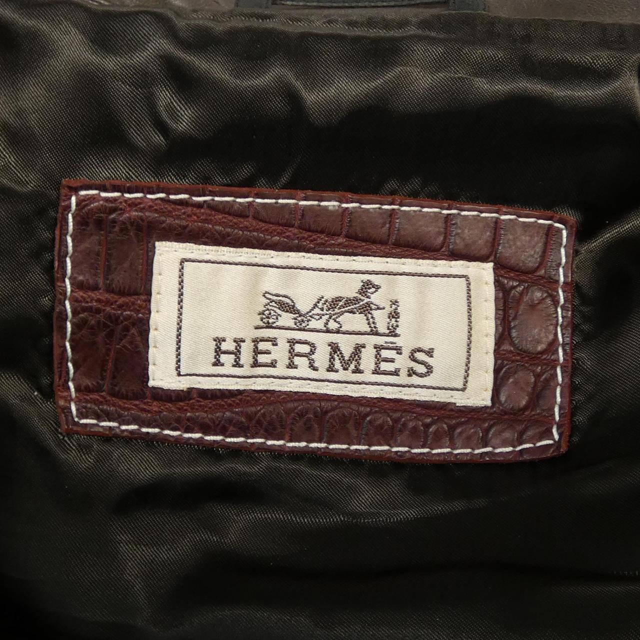 B (目立った傷や汚れなし)】エルメス HERMES OD-0833 レザージャケット