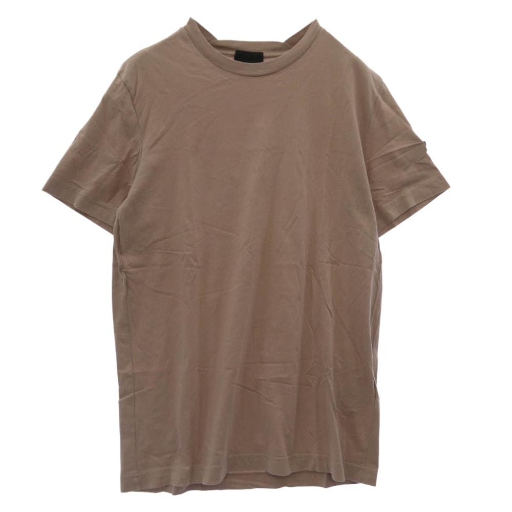 MONCLER モンクレール Tシャツ 24AW J20918C00002 89A17 SS T-SHIRT ラバー ロゴ ワッペン バック 縦ロゴ プリント 半袖 Tシャツ TEE ベージュ系 S【中古】
