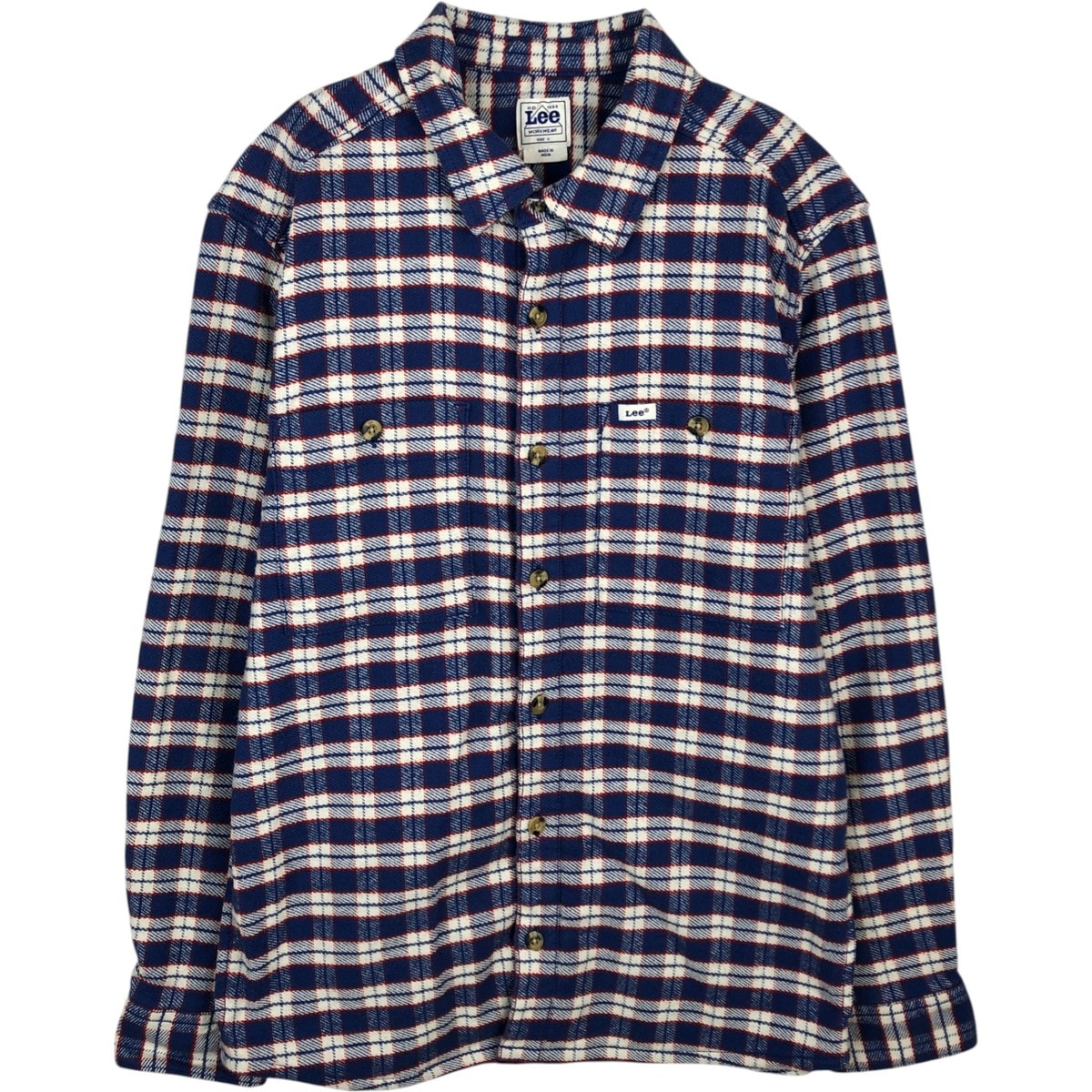 古着 リー Lee 長袖 フランネルチェックシャツ メンズS相当/eaa477878