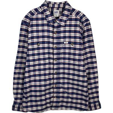 古着 リー Lee 長袖 フランネルチェックシャツ メンズS相当/eaa477878