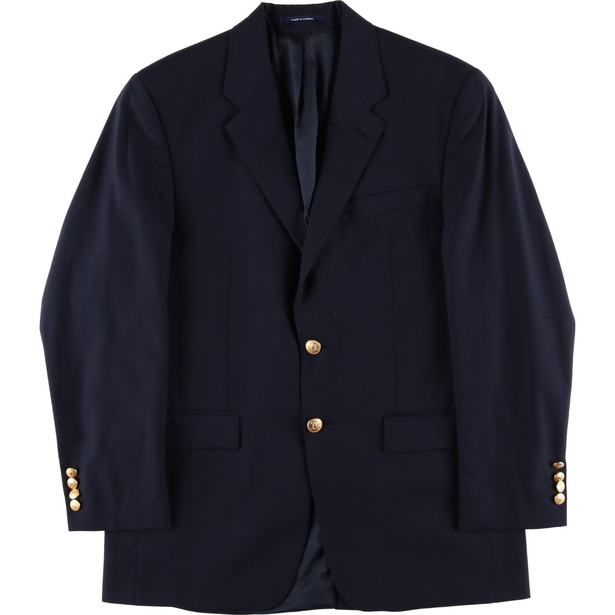 古着 ラルフローレン Ralph Lauren LAUREN ローレン 紺ブレザー テーラードジャケット カナダ製 メンズM相当/eaa459665