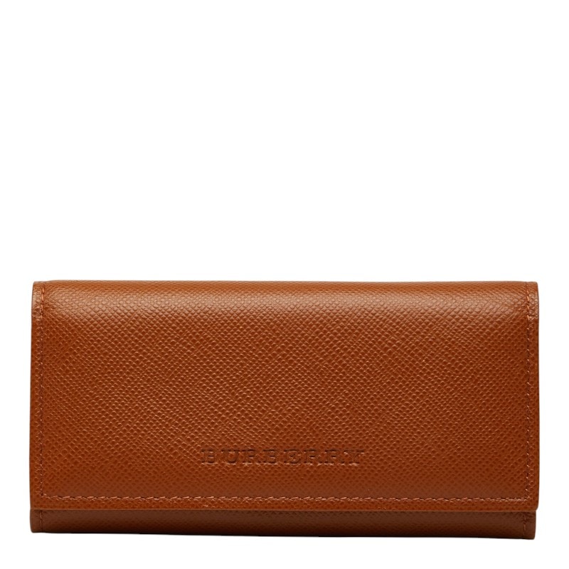 バーバリー ノバチェック 4連 キーケース ブラウン レザー レディース BURBERRY 【中古】