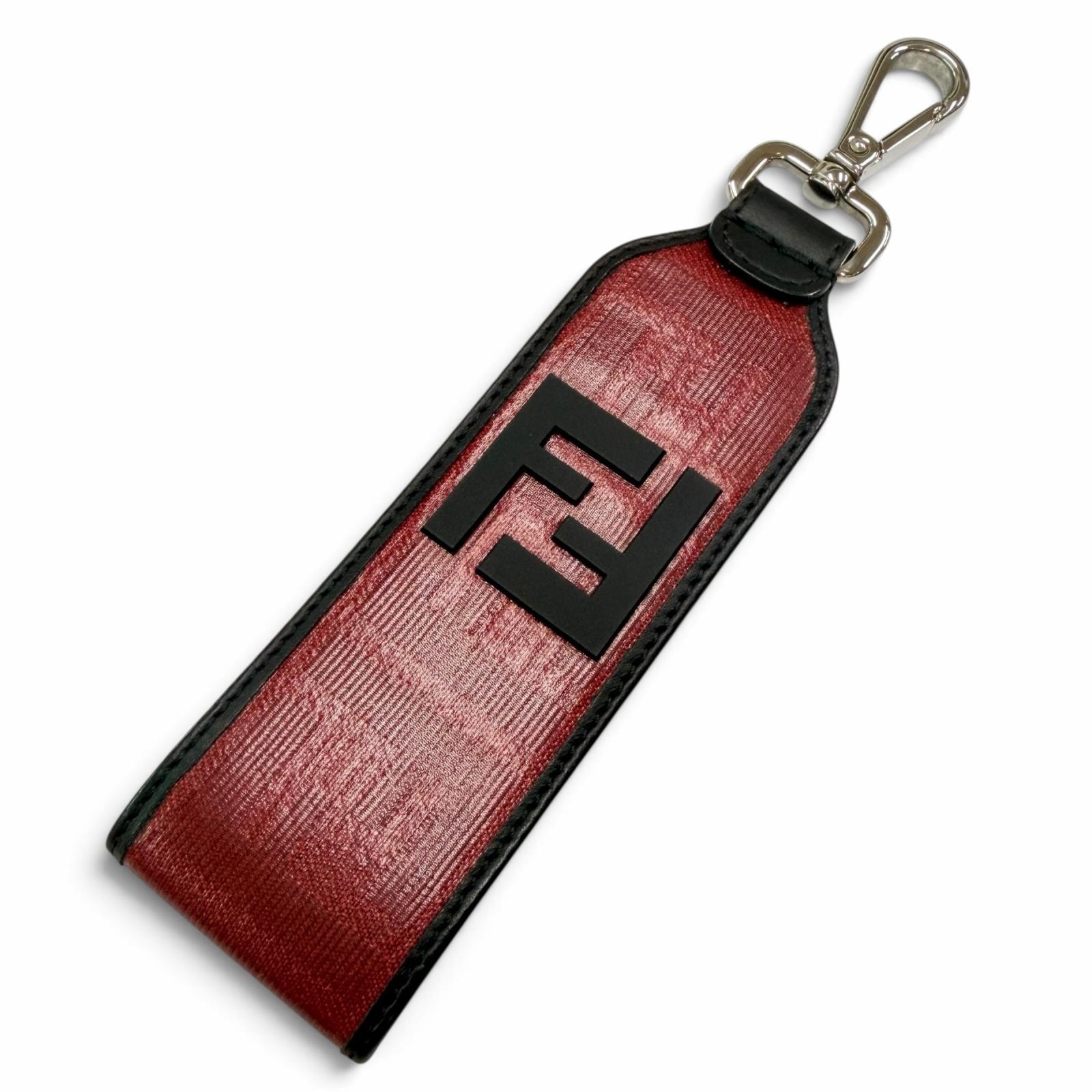 極美品 フェンディ ストラップ レッド レディース