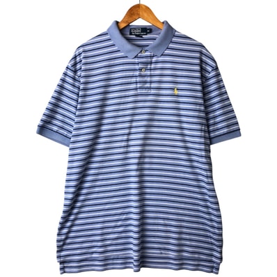 古着 ラルフローレン Ralph Lauren POLO by Ralph Lauren 半袖 ボーダー ポロシャツ メンズXL相当/eaa565154