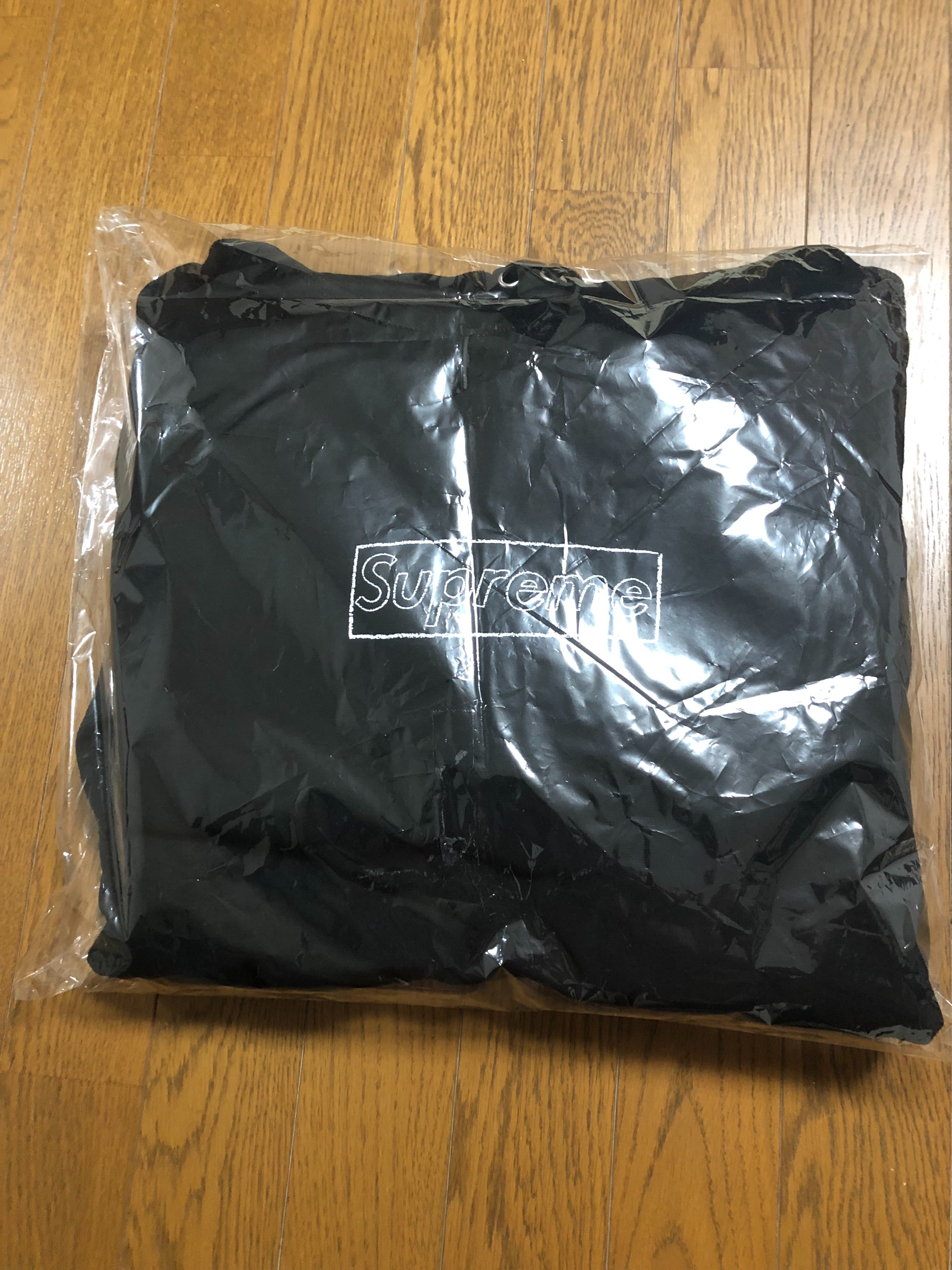 Supreme KAWS Chalk Logo Hooded Sweatshirt "Black"(2021)