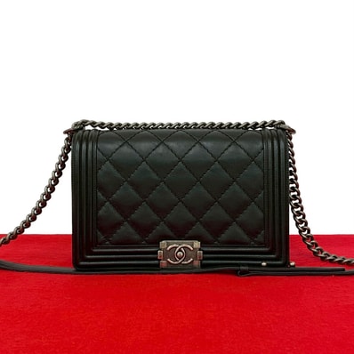 CHANEL シャネル ボーイシャネル ココマーク レザー ショルダーバッグ ブラック
39397