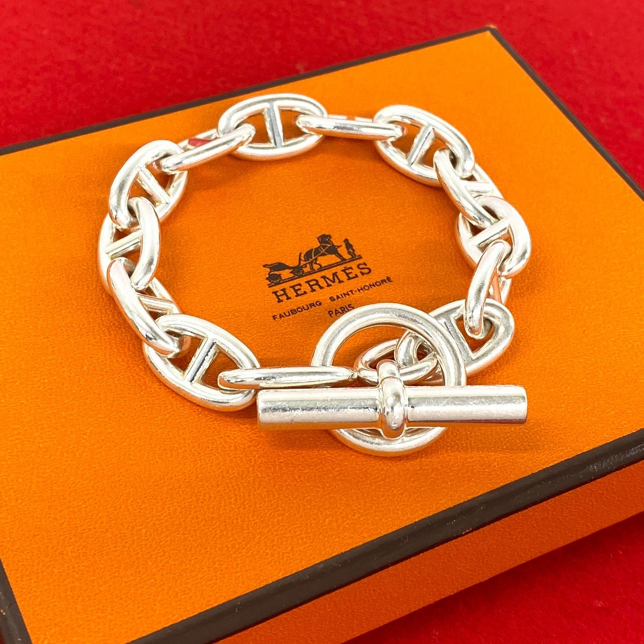 HERMES エルメス シェーヌダンクル GM 13コマ ブレスレット シルバー925 ブレスレット シルバー
12173